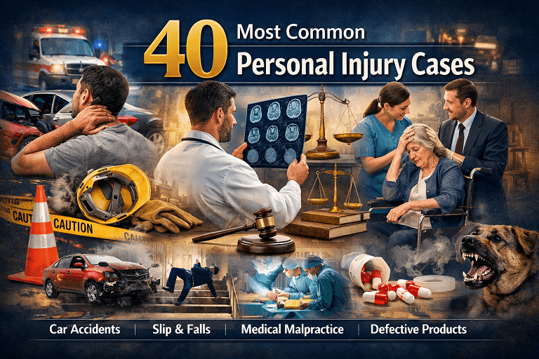 40 Most Common Personal Injury Cases