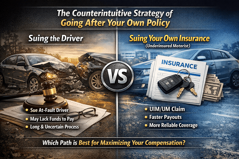 Suing the Driver vs. Suing Your Own Insurance