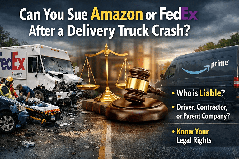 Suing Amazon or FedEx After a Delivery Truck Crash